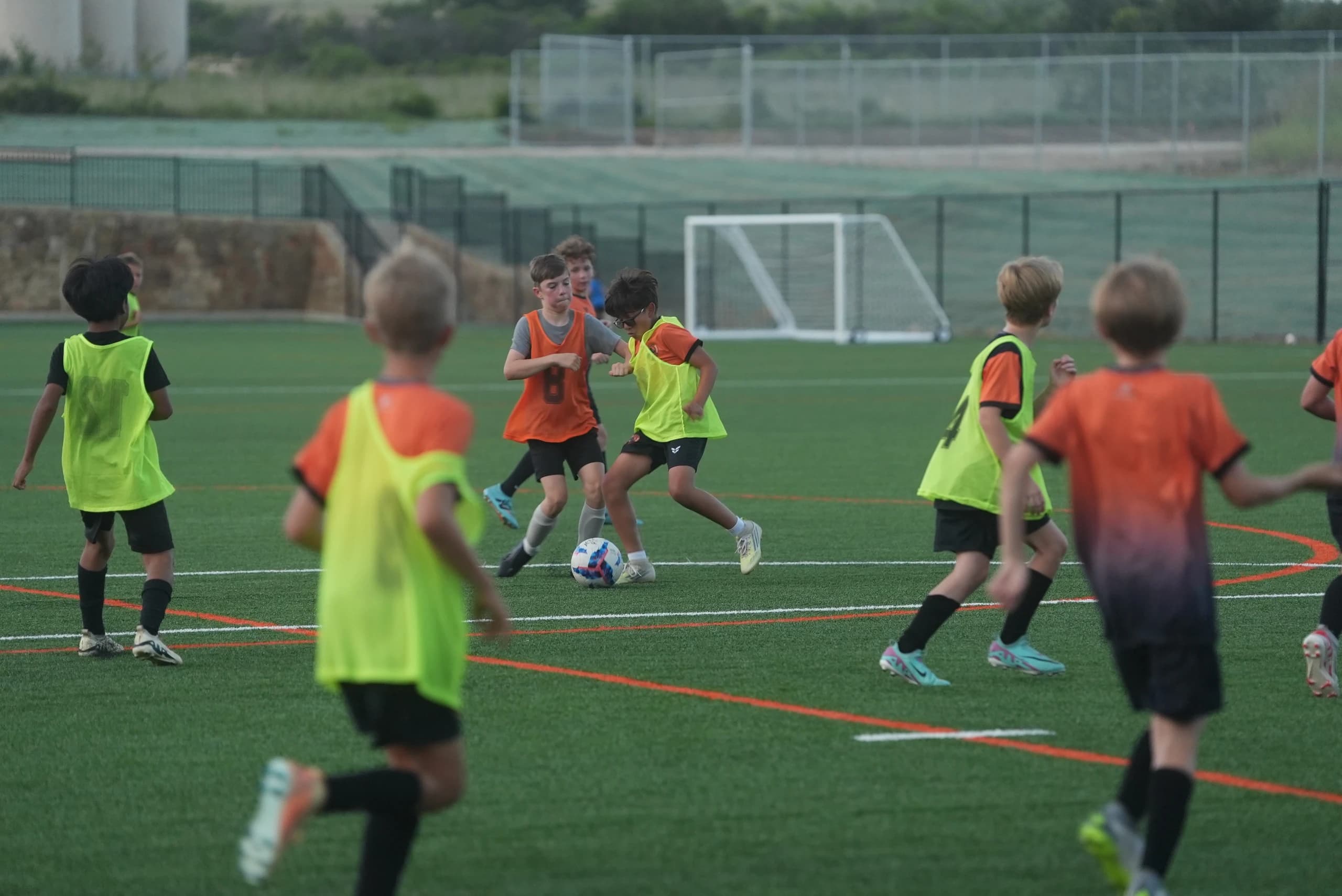 ASC Academy players competing in a small-sided game at The Stable, Aledo